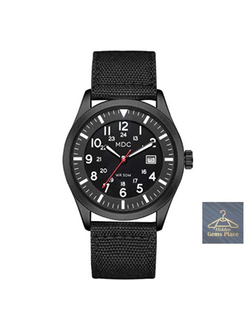Military Field Watch with Nylon Band, Japanese Quartz Movement, Large Easy Read